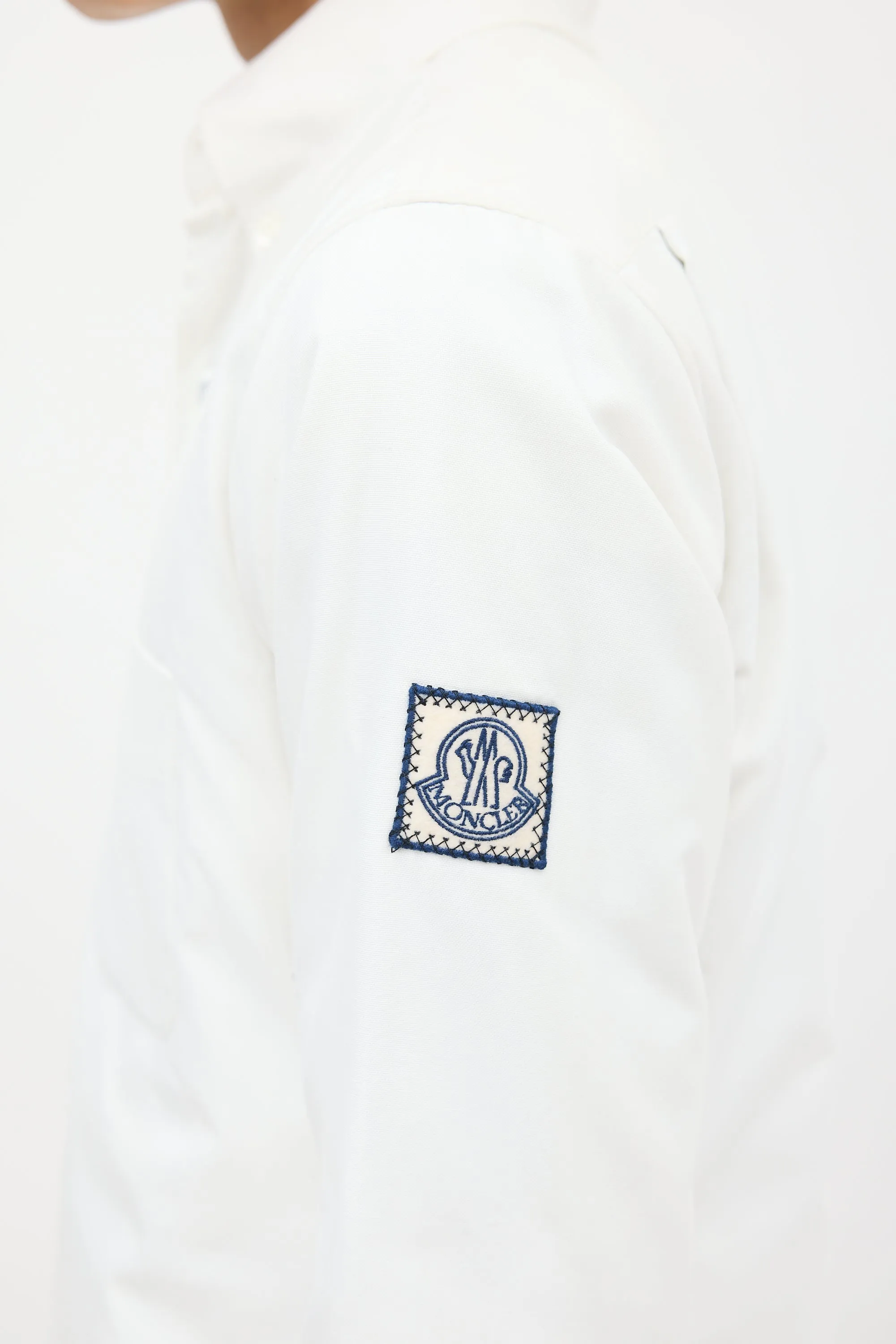 White Cotton Padded Shirt Jacket
