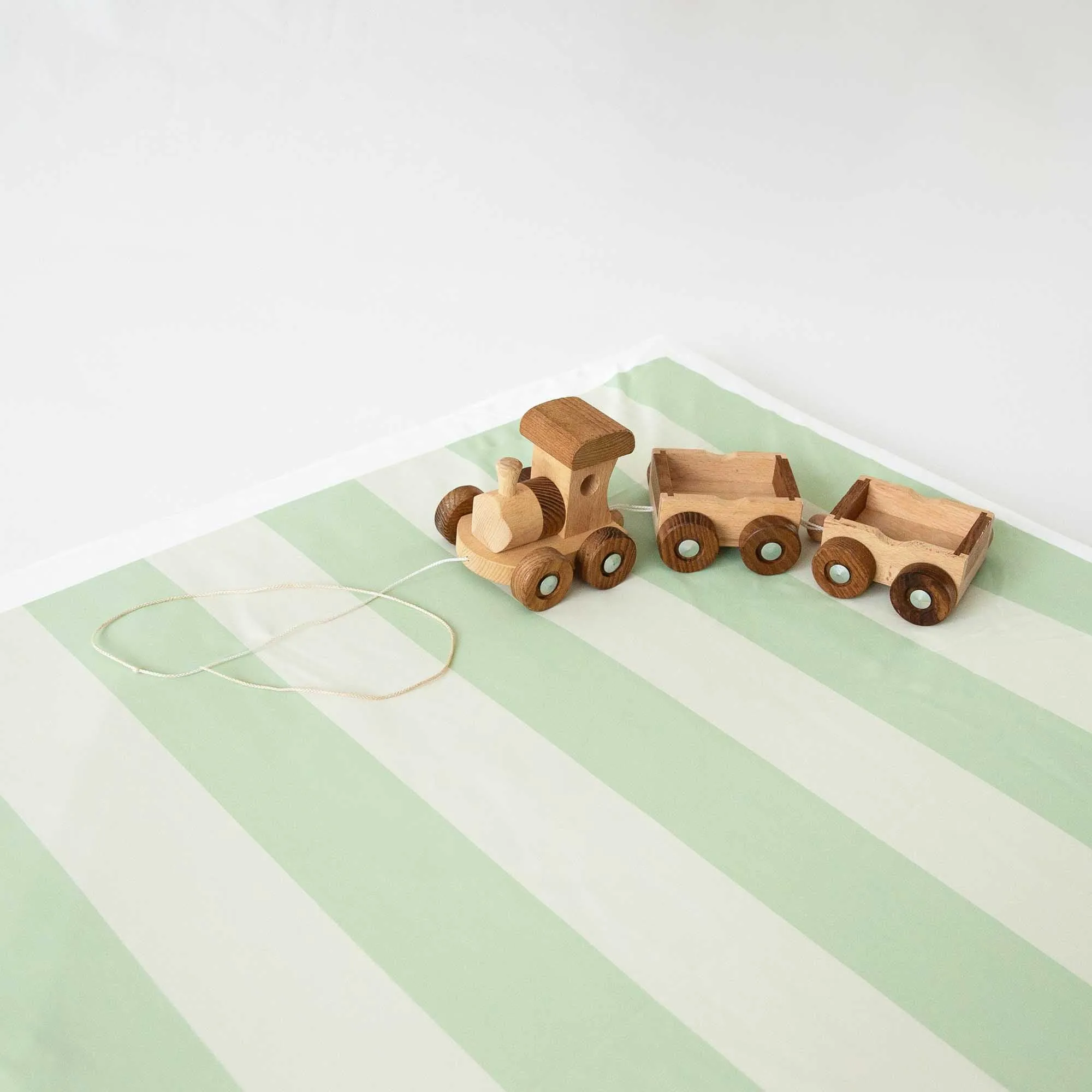 Wipeable Green Padded Play Mat | Reversible Synthetic Leather Cover & Memory Foam Comfort