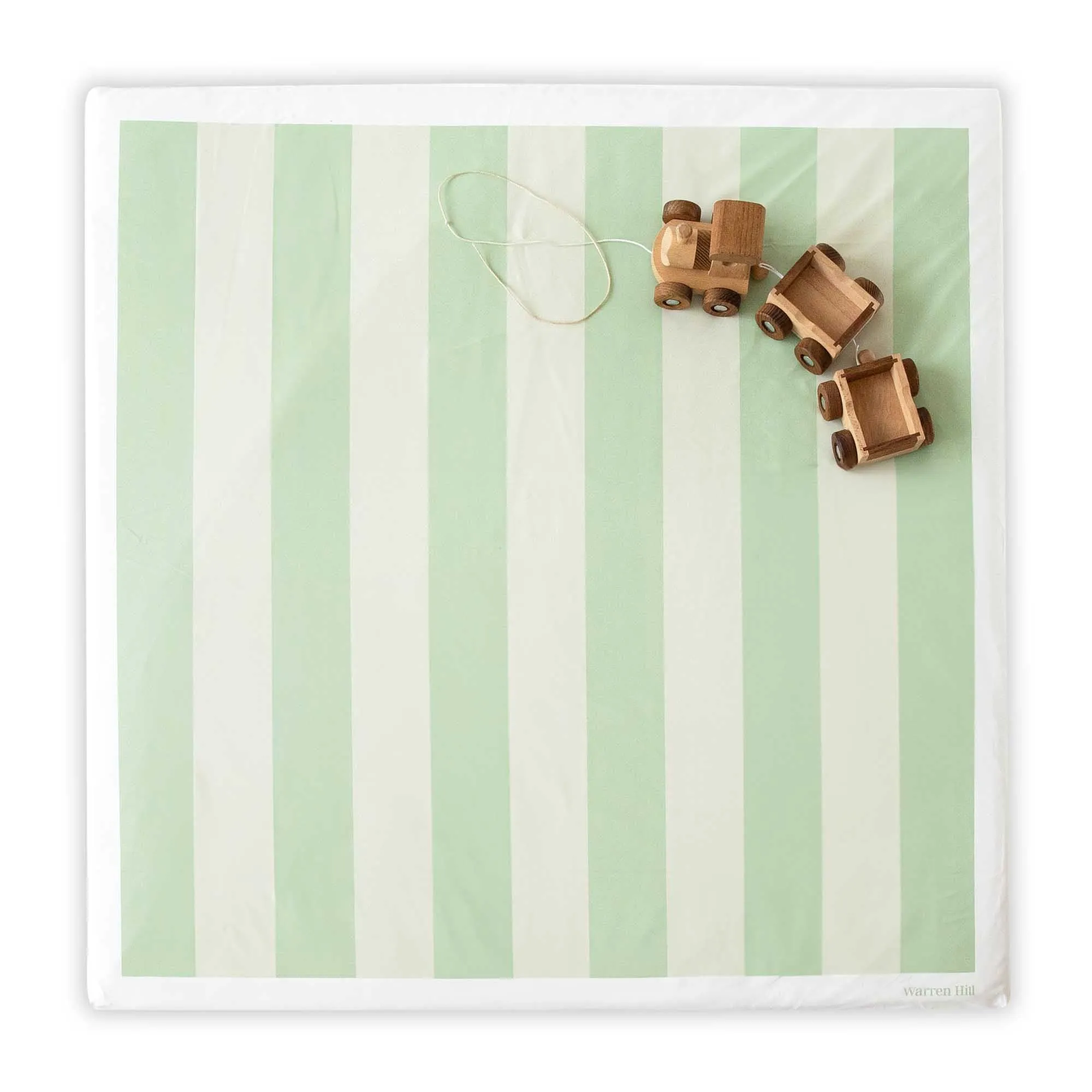 Wipeable Green Padded Play Mat | Reversible Synthetic Leather Cover & Memory Foam Comfort